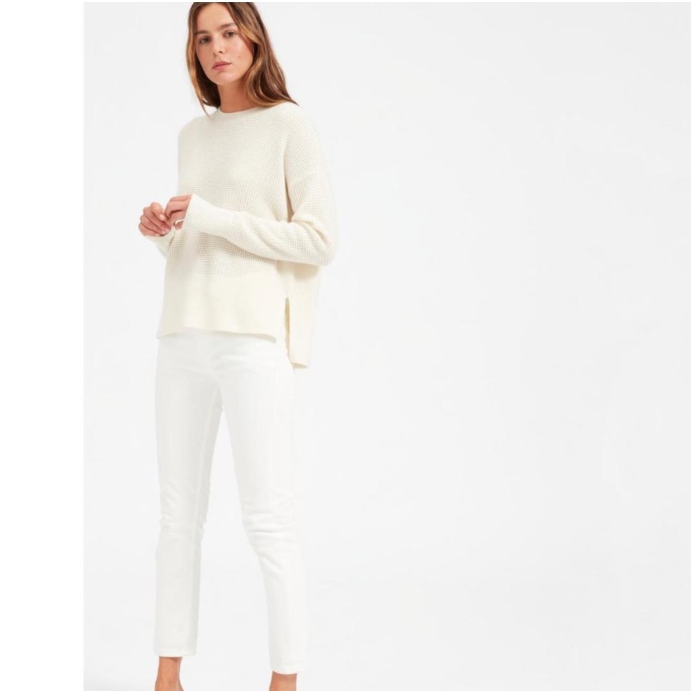 Everlane cashmere waffle square sweater